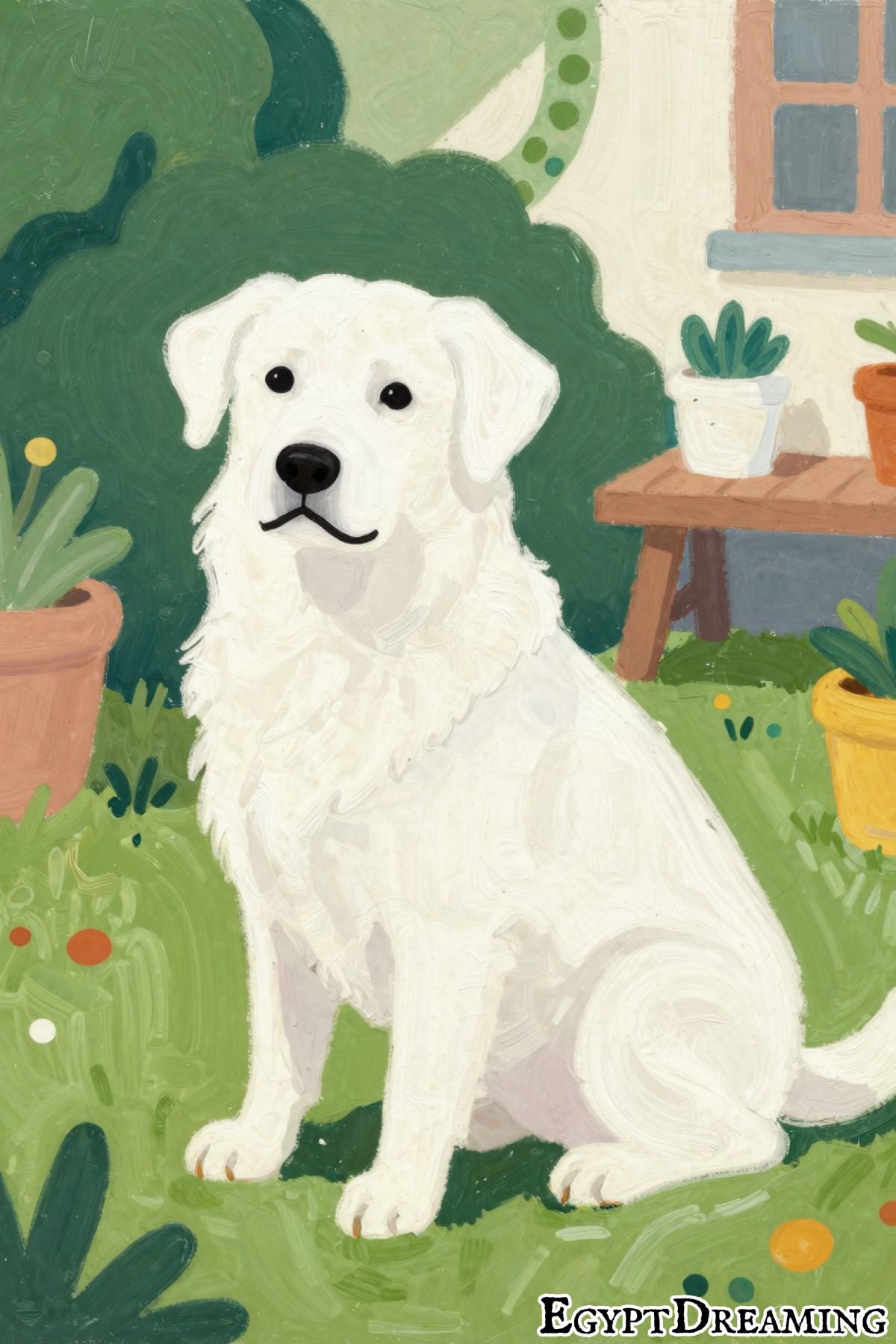 having a dream about a white dog